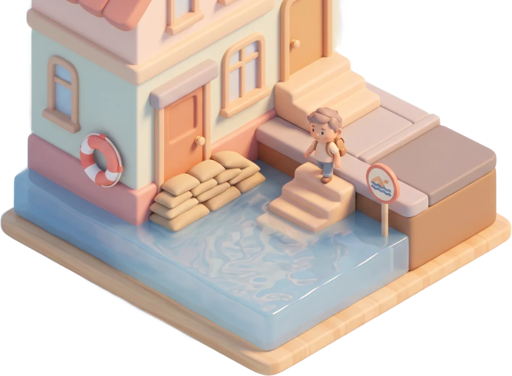 AI-generated illustration: Flooding