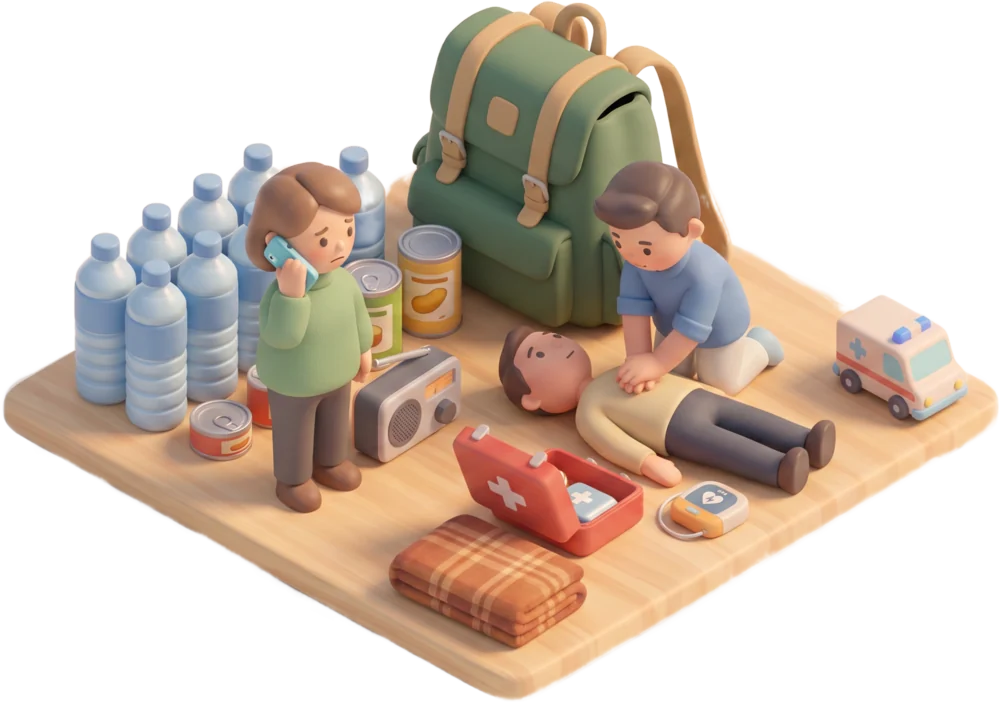 AI-generated illustration: Medical emergency
