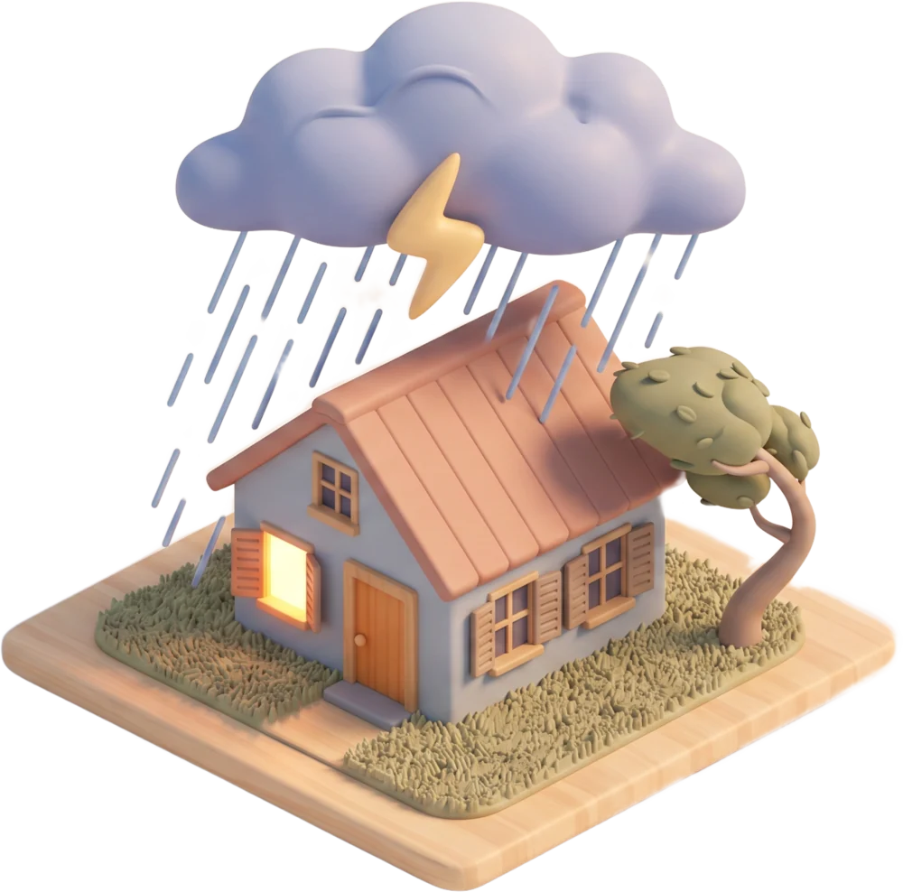 AI-generated illustration: Severe weather